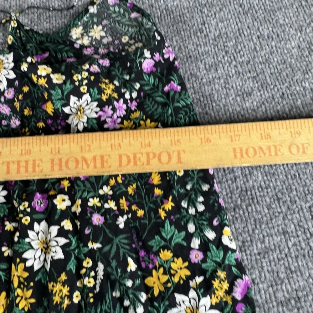 Old Navy Dress Womens S Black Floral Maxi Sundress Boho Cottagecore Garden Party - Picture 5 of 7